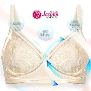 [비너스 자스민]플라워 자수 노와이어 풀컵 브라 jbr1912