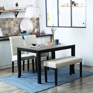 베스트리빙 데미안 토론토 12T 포세린 통세라믹 4인(1200) 식탁 세트/벤치형