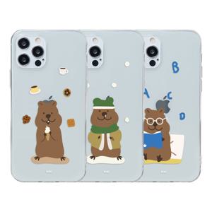 9C9C 행복한 쿼카 클리어케이스