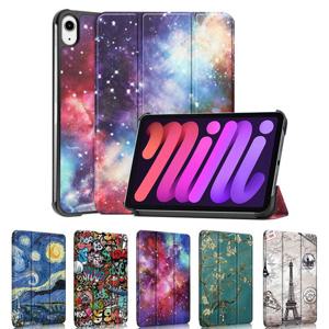 아이패드 미니7 미니6세대 A17Pro 호환 아트 프린팅 가죽 케이스