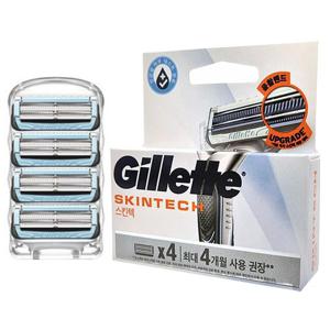 질레트 스킨텍 면도날 4입 이중보호 윤활밴드
