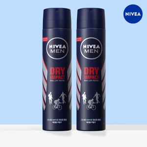 니베아 맨 데오드란트 스프레이 드라이 임팩트 200ml X 2개