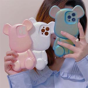 아이폰 14 프로 맥스 반짝이 펄 곰돌이 젤리 케이스