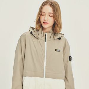 내셔널지오그래픽 N231UJP970 배색 후디 바람막이 점퍼 BEIGE