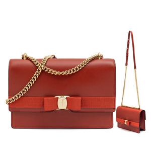 페라가모 뉴 바라 체인 숄더백 21-I284/758133 레드