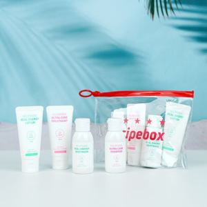 [레시피박스]레시피박스 어린이 유아 여행용 화장품 파우치 세트 트라이얼 키트(샴푸+바디워시+로션+린