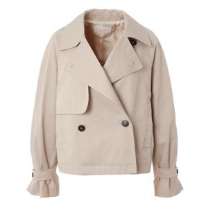 [에이비에프지]백단추포인트 점퍼스타일숏트렌치코트 APY5QR02G