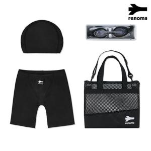 [레노마수영복]남아동생존키트수영복수경수모세트 RN-BS2D809SET_BK