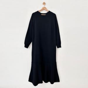 여성 머메이드 루즈핏 빅사이즈 훌원피스 ARA-WDR-3028-블랙