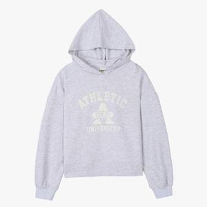 [유솔]크롭 후드 티셔츠(멜란지그레이) ULMH23851-4