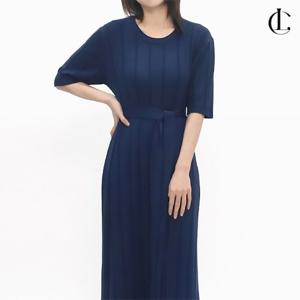 엘케이트 여자 원피스 하객룩 니트 플리츠 원피스 LBRT001