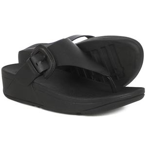 핏플랍 루루 커버드 버클 레더 블랙 여성 토 포스트 (HG9-001)