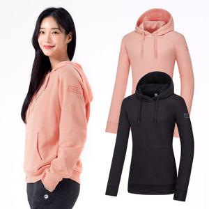 콜핑 2044TK528W 무지 보온 세미오버핏 여자 겨울 기모 후드티