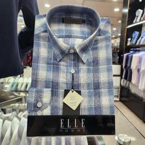 엘르옴므 sh06 엘르옴므 남성셔츠 린넨혼방빅체크EBCMZ4194 EBCMZ4194