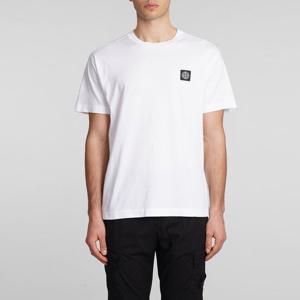 [STONE ISLAND] 로고 패치 반팔 티셔츠 801524113 A0001