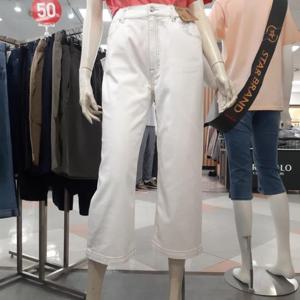 뱅뱅 HC09 여자 여름 흰색청바지 크롭8부 NQL351