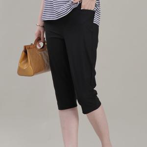 애비뉴투지 엄마옷 기본 나일론 스판 여름 칠부 바지 P08451