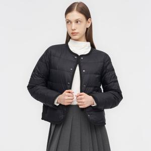 [링스] 여성 타운 라운드넥 구스 다운점퍼 L21D3JP154_BK