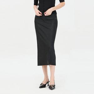 [시슬리] 브릭스 져지 밴딩 스커트_SASK02441BK