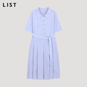 [리스트] 코튼 벨티드 플리츠 원피스_TWWOPO60160_BL