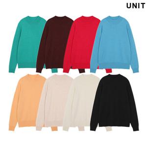 [UNIT] 캐시미어 혼방 모크넥 니트 풀오버 [UFI4-KMN4S3S]