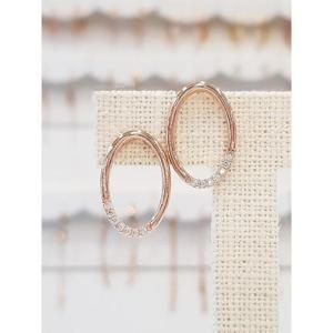 볼라레 세이브존01 기념일선물 타원 큐빅 은침 귀걸이 spe755