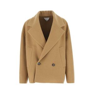 보테가베네타 여성 베이지 Camel 카멜 울 숏 코트 708015VF3W0 2640