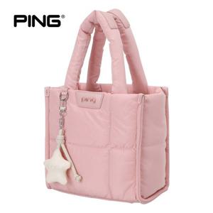 [PING] 여성 별장식 퀼팅 사각 토트백