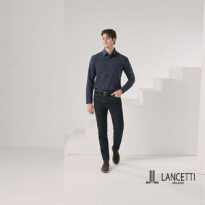 [란체티셔츠] 24FW 컴포터블 네이비 셔츠 LWFH003NA
