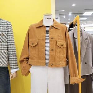 르피타 DP01 코튼 코듀로이 크롭 자켓 L244UJKA03