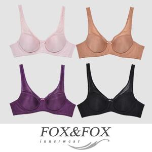 (폭스)로맨틱한 컬러 시스루 와이어 C컵 브라