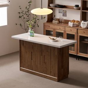 나무뜰 헤이즐 원목 인조대리석 아일랜드 식탁테이블1500 GM415C (착불)