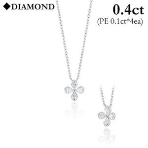 로이드 튜더로즈 페어컷 꽃 다이아몬드 14K 목걸이 LNF24017D