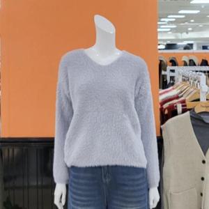 파파야 DP01 헤어리 브이넥 니트 PNORKT005D