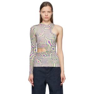 25 FW 스텔라 매카트니 여성 그린 할루시노제닉 티셔츠 221471F110024