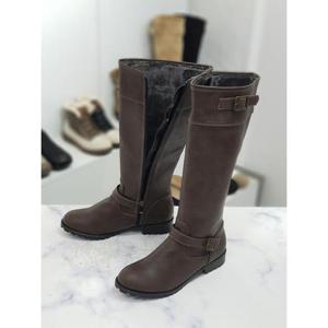 한슈 세이브존09 전체기모안감 버클 절개라인 롱부츠 3cm HS383008bb