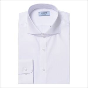 [레노마(셔츠)][레노마셔츠]면혼방 솔리드 와이드카라 슬림핏 긴소매셔츠RZRSL0101WH
