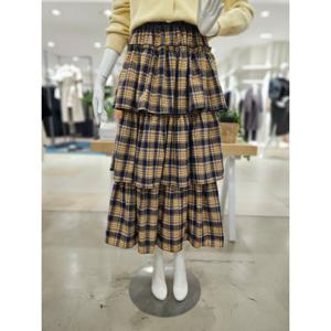 [포커스] 포커스 체크 아몬드 기모 스커트 FS5A3SK30174