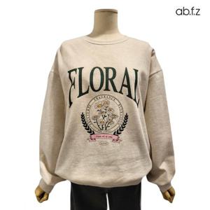 [에이비에프지]프린팅 디테일 기모 맨투맨 티서츠 APZ1QK32A