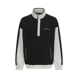 [하이드로겐] 유니 데일리 기모 그래픽 반집업 맨투맨 H31D4FM305_BK