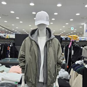 [써드케이](남녀공용)후드탈착 패딩 항공 점퍼MP1JU015-카키_CJ