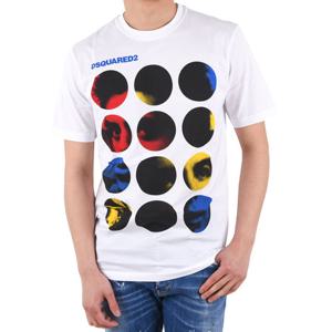디스퀘어드2 남성 프린팅 라운드 티셔츠 S71GD0768