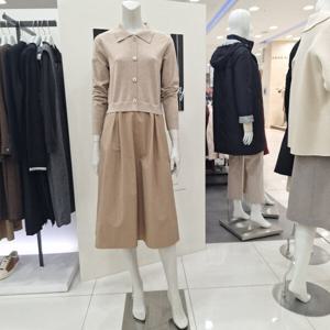 [올리비아하슬러]니트배색원피스OHESOP101 BE