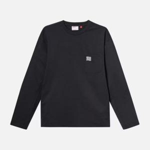 윌슨긴팔티 LQC W241001LTL21-BLK 남성 플래그 포켓 긴팔 티셔츠