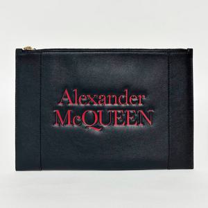 [알렉산더 맥퀸(잡화)]지퍼 가죽 클러치백633063 1X3H1 1000