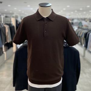 [지오지아]워셔블 스카스 반팔 카라 니트_ABF2ET1901_BR_DG