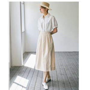 [올리브데올리브]셔츠형 반오픈 플리츠 원피스 OH4MO5960