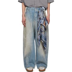 아크네 청바지 블루 슈퍼 배기 핏 2023M 데님 진 251129M186005