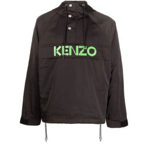 겐조 로고 프린트 새틴 후드 재킷  FC65BL0519NB