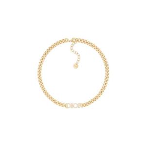 디올 디오레볼루션 초커 골드 피니쉬 메탈 화이트 크리스탈 N1583DVOCY-D301